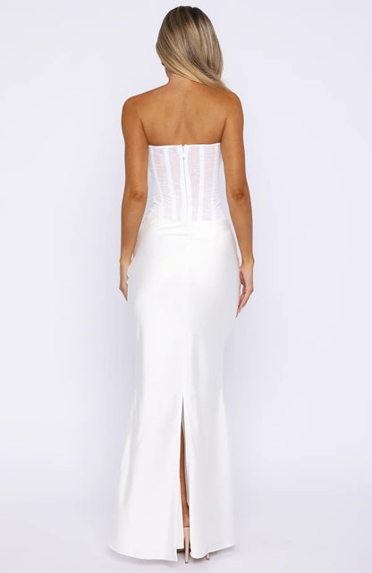 Forever Starts Now Maxi Skirt Off White