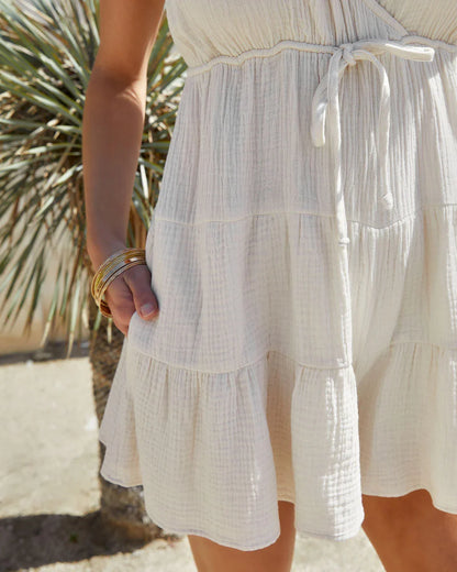 Shelby Cotton Pocketed Tiered Romper