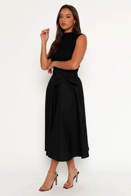 Alessandra Midi Skirt Black