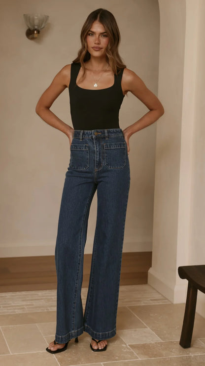 Rollas Sailor Jean Long Ashley Blue