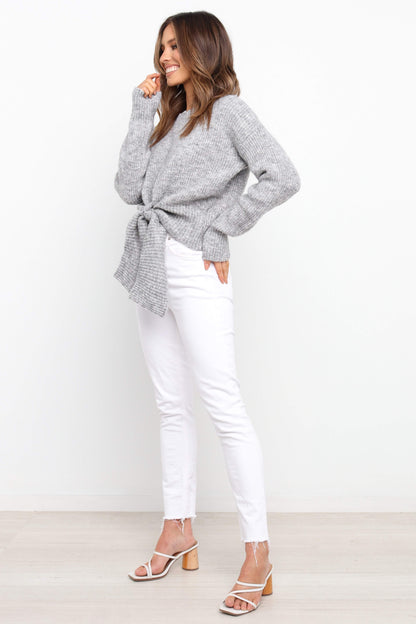 Captivate Knit Sweater Grey