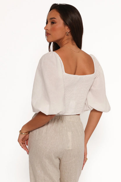 Celine Top White