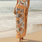 Boho Floral Swimsuit Cover Up Skirt