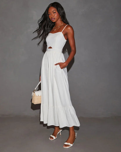 Eleanor A Line Front Cutout Maxi Dress