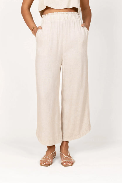 Eleanor High Waisted Pants Beige