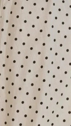Nicole Spaghetti Strap Maxi Dress Beige Black Polka Dot