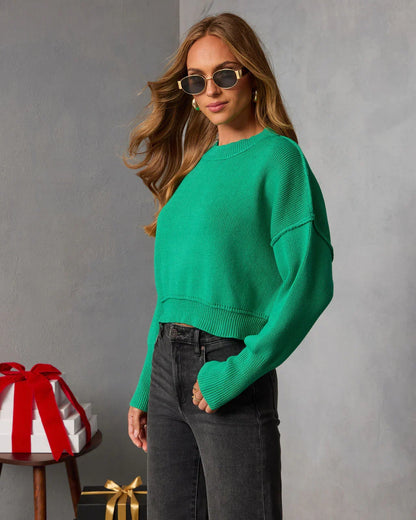 Elouise Cropped Crewneck Sweater