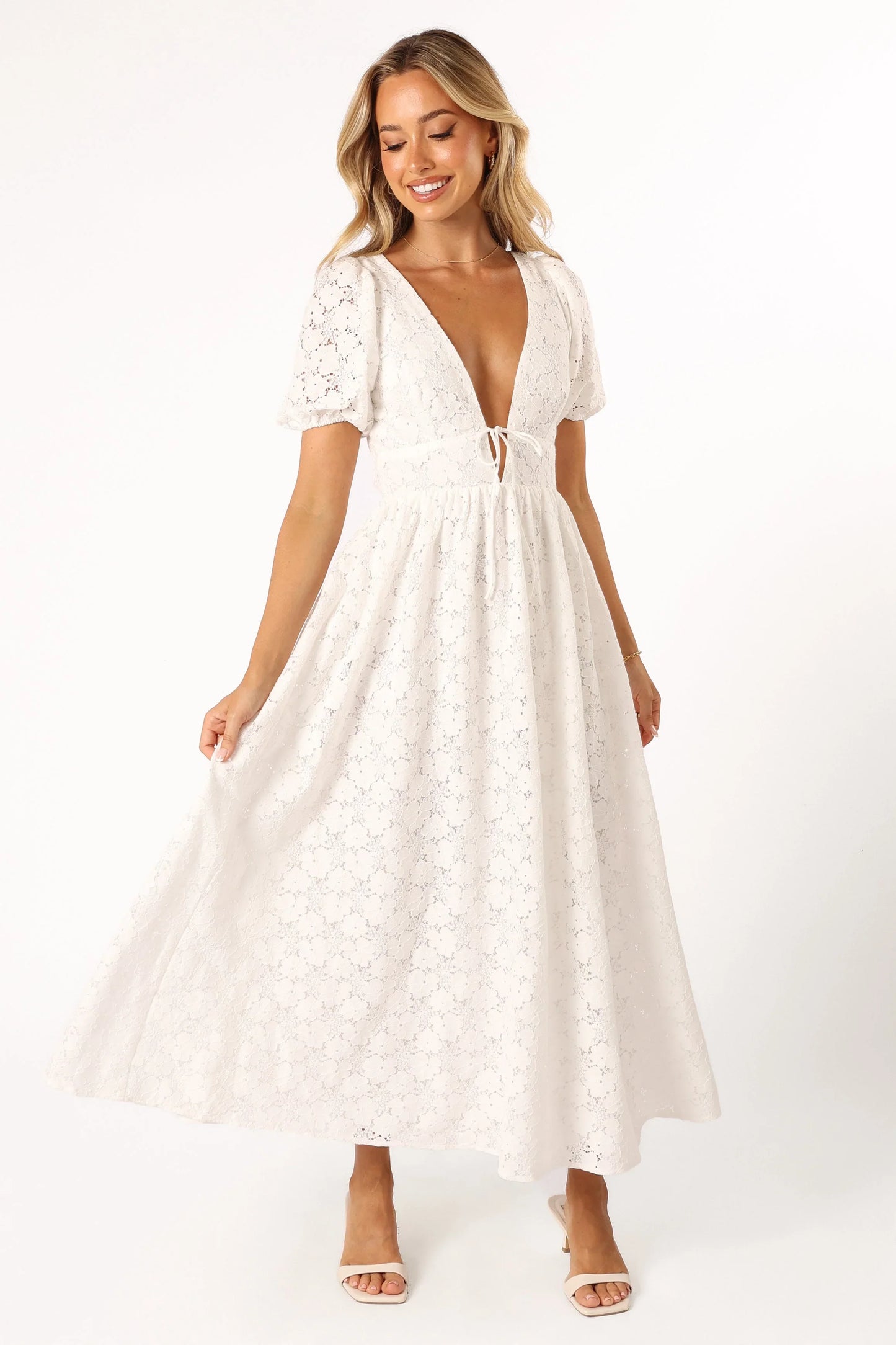 Ayden Midi Dress White