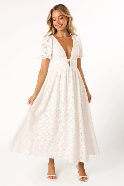 Ayden Midi Dress White