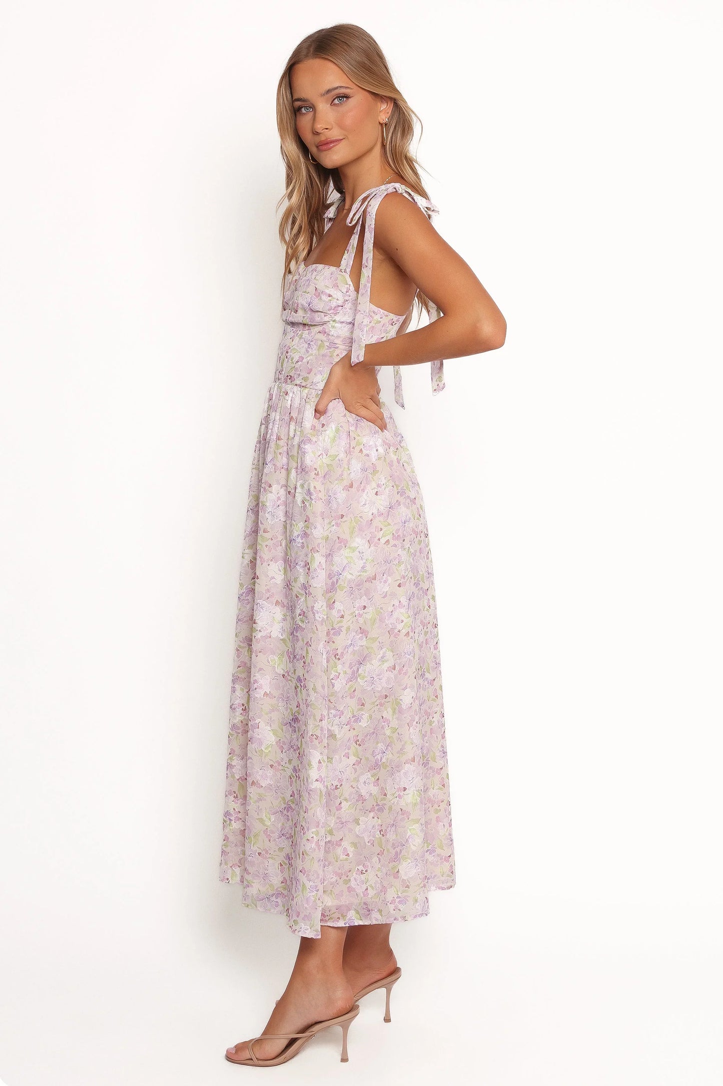 Hayden Maxi Dress Purple Floral