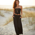 Bandeau Strapless Boho Maxi Dress