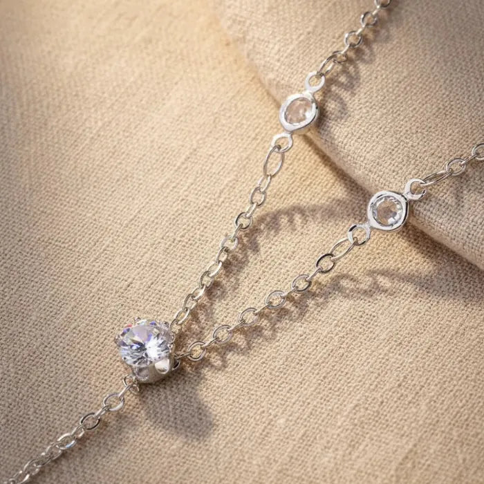 Rhinestone Cross Bra Chain