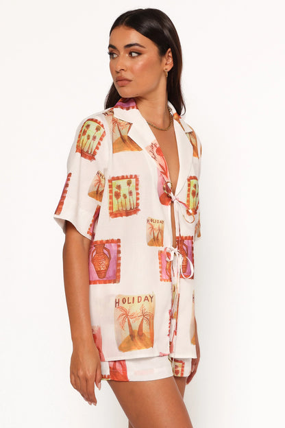 Aaliyah Shorts White Multi