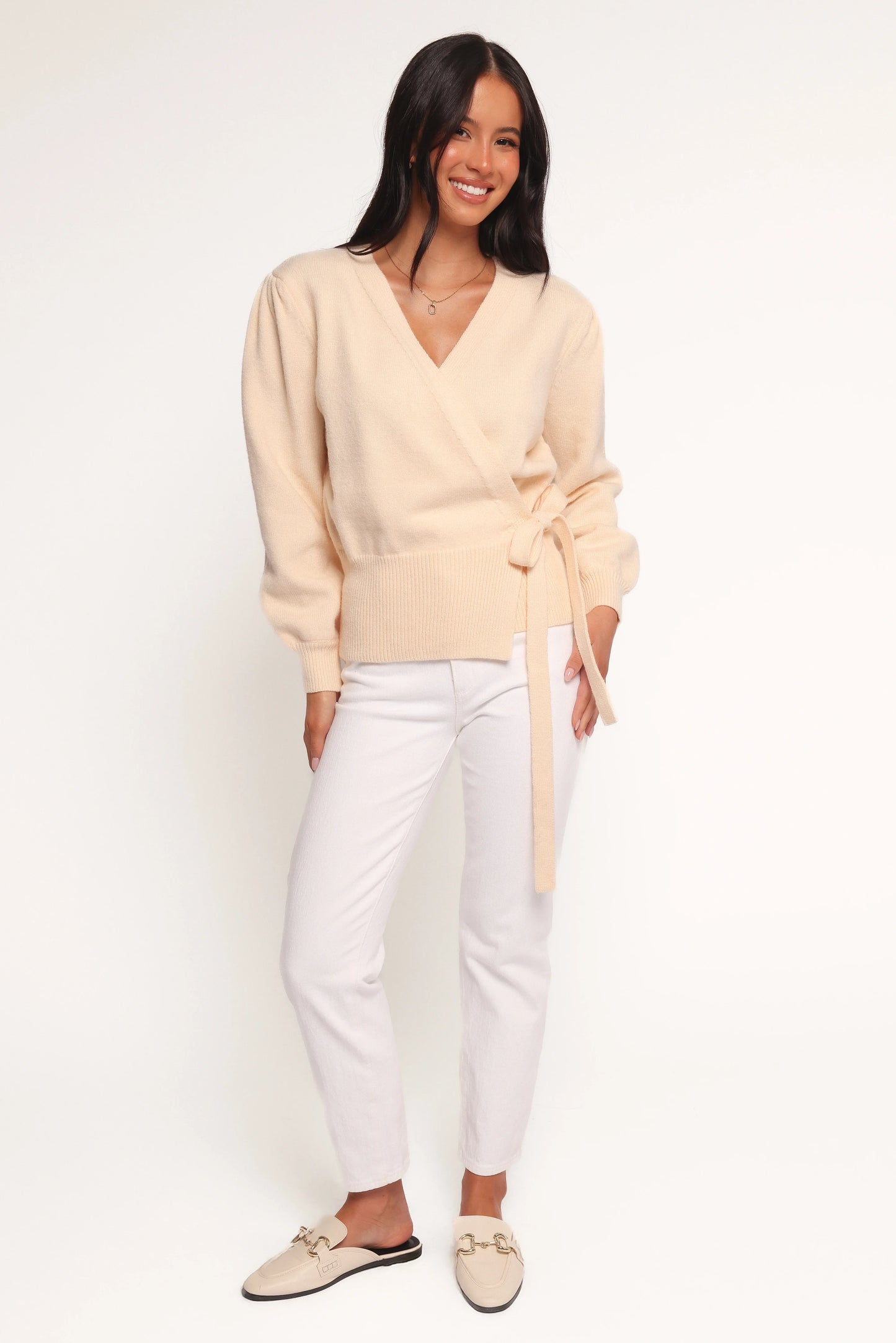Abbey Ballet Wrap Cardigan Cream
