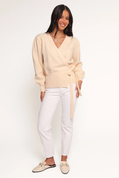 Abbey Ballet Wrap Cardigan Cream