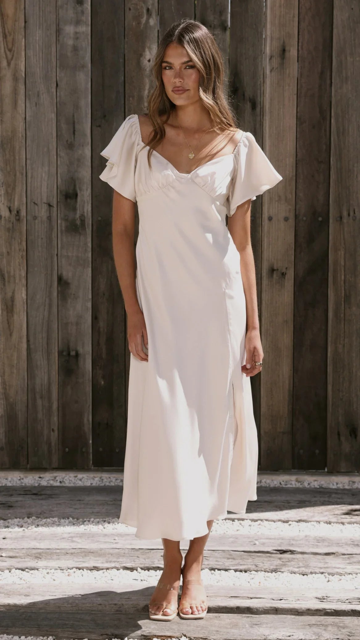 Louisa Midi Dress Ivory