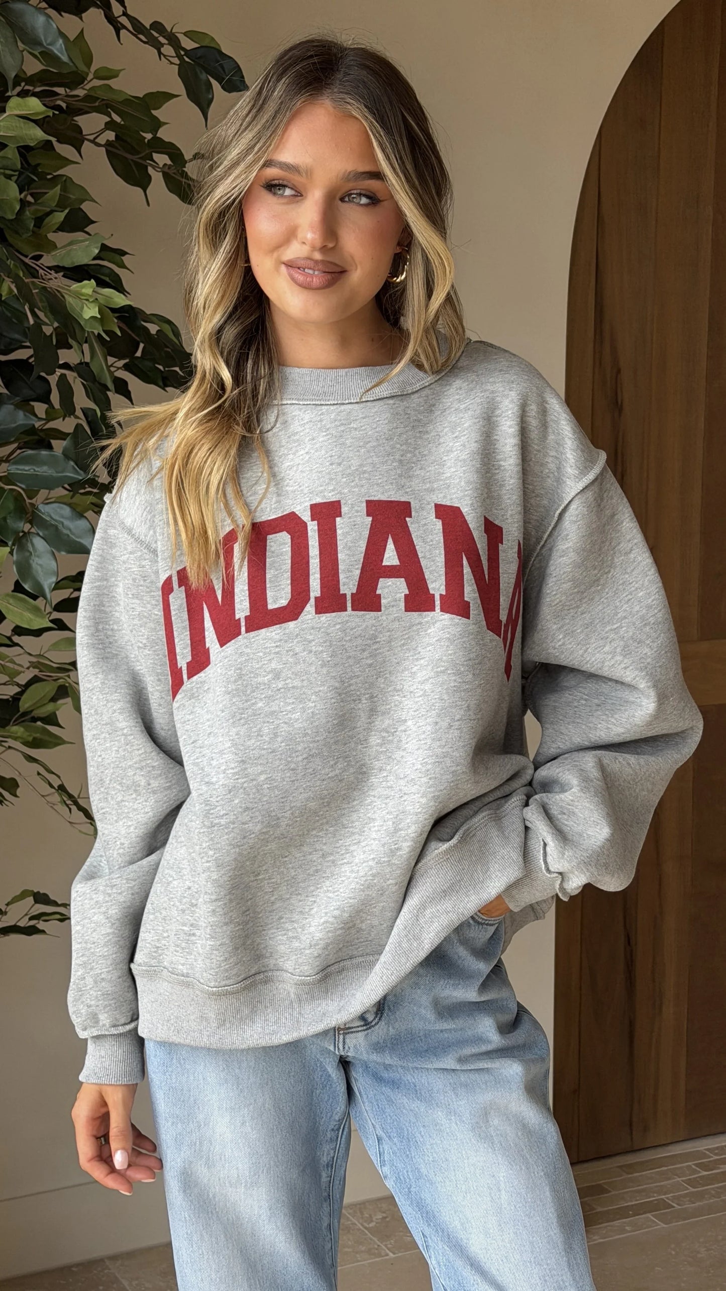 Indiana Crewneck Sweater Grey
