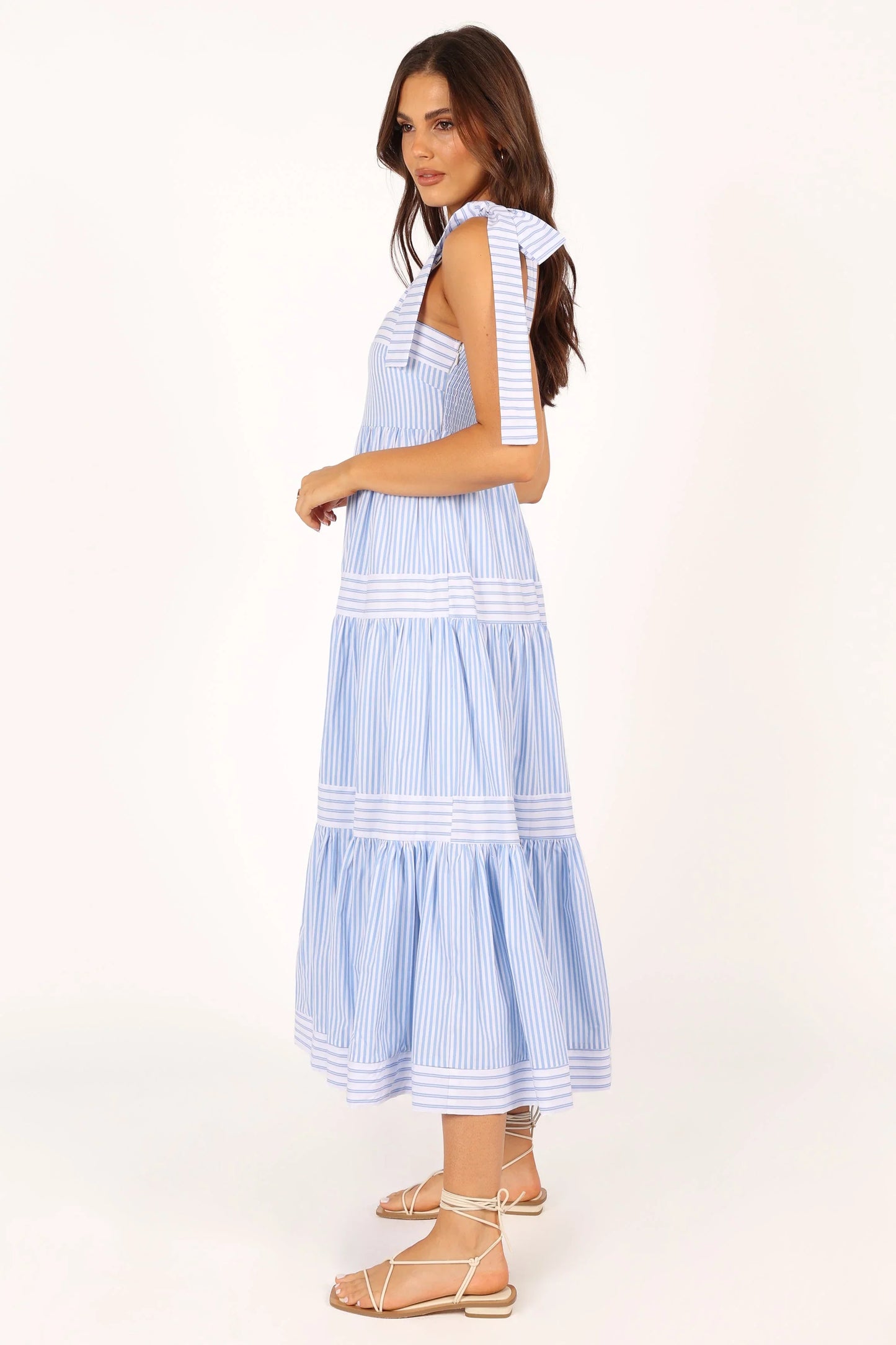 Bella Maxi Dress Blue Stripe