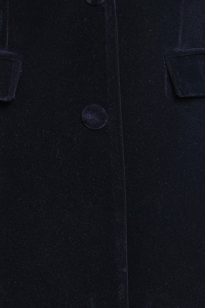 Clive Velvet Blazer Navy