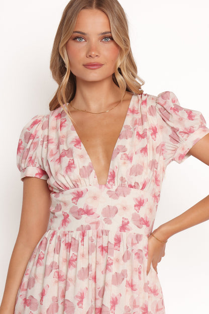 Clementine Mini Dress Cream Floral