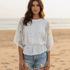 Boho Embroidered Lace Blouse