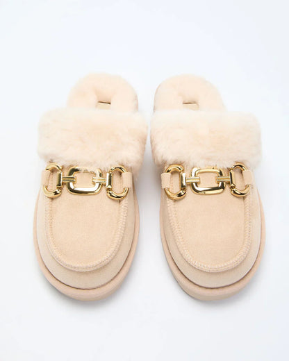 Toasted Oat Suede Horsebit Loafers