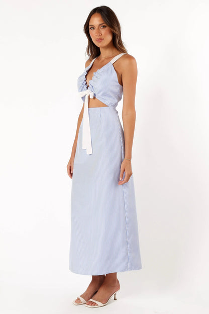 Bailee Maxi Dress Blue Stripe