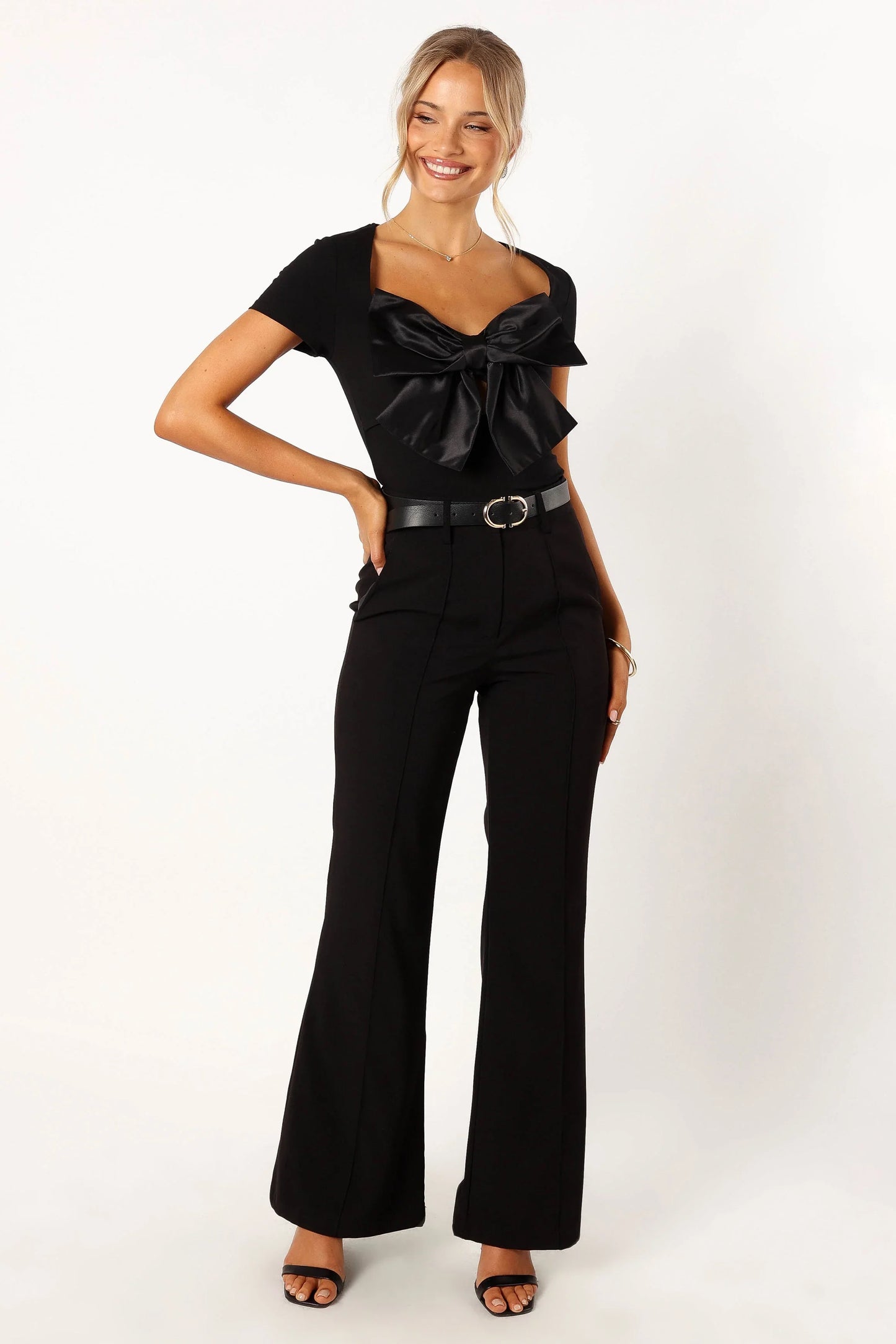 Lennox Bow Bodysuit Black
