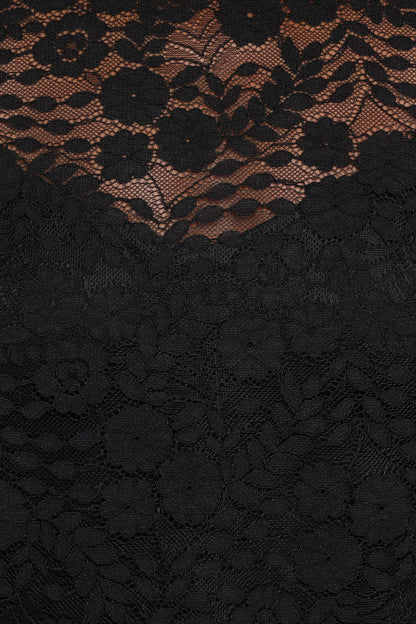 Lettie Lace Ruffle Top Black