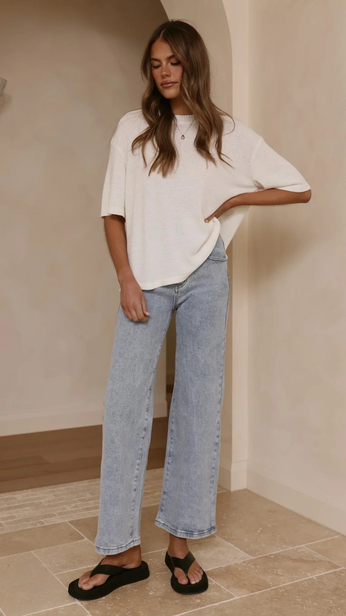 Annalise Knit Top White