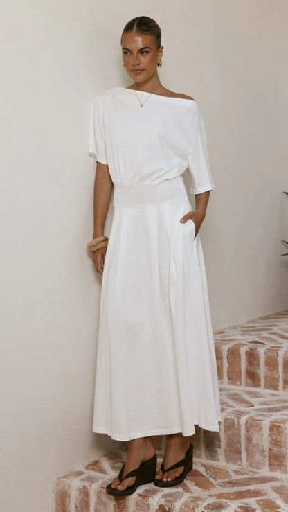 Aleski Maxi Dress White