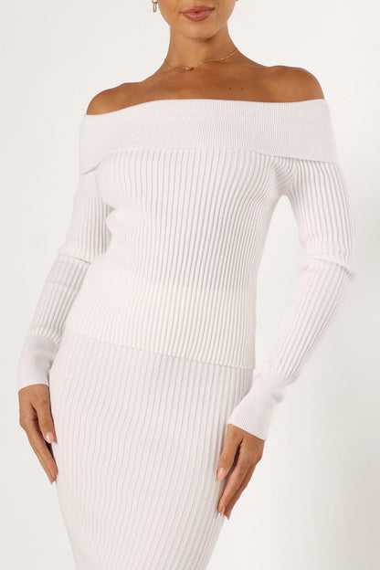 Charlotte Knitted Set White