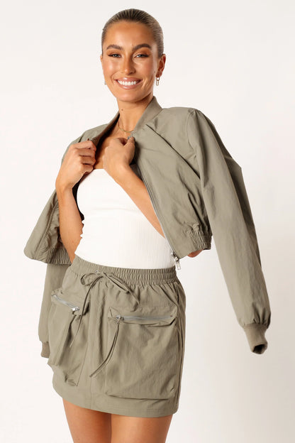 Freddie Two Piece Set Light Olive