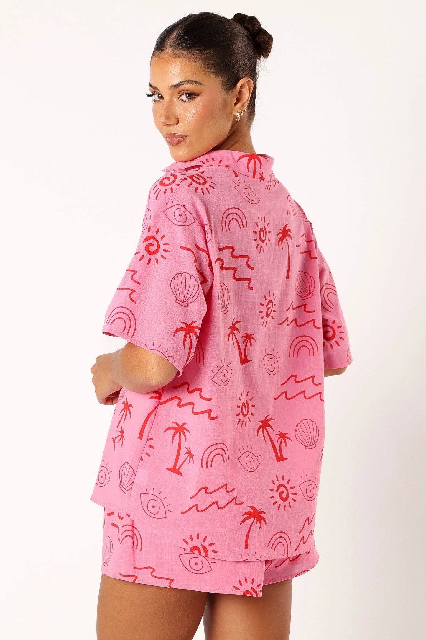 Tally Short Set Pink Red