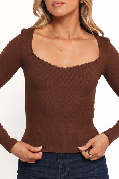 Verona Knit Top Brown