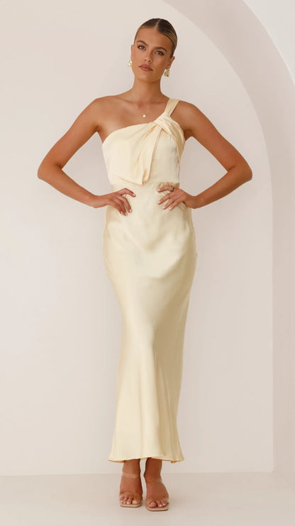 Greta Maxi Dress Lemon