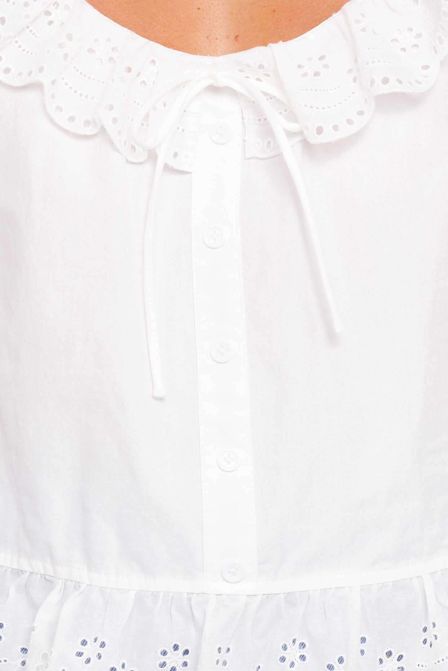 Anouk Button Through Top White