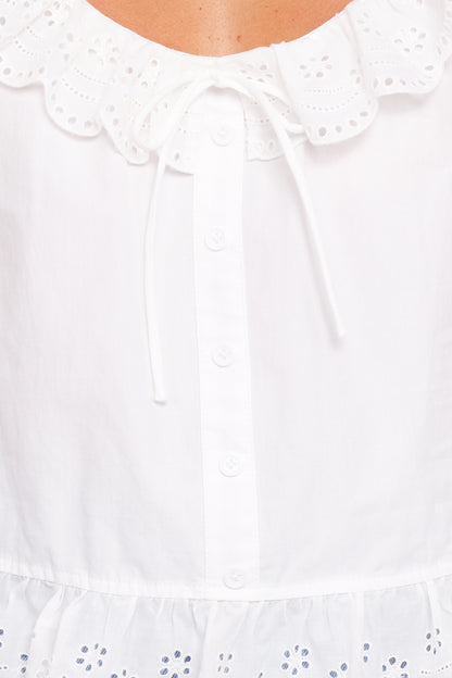 Anouk Button Through Top White