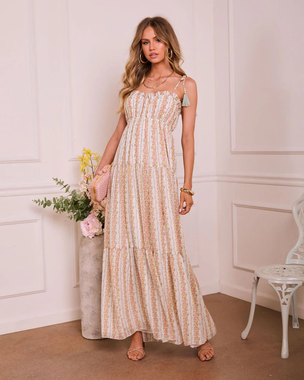 Scenic Views Tiered Floral Maxi Dress