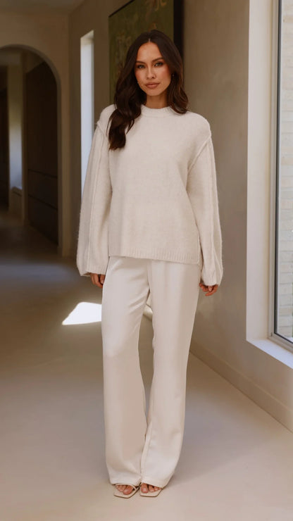Ally Knit Sweater Cream