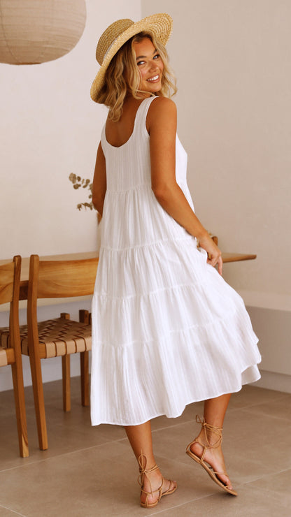 Liza Midi Dress White