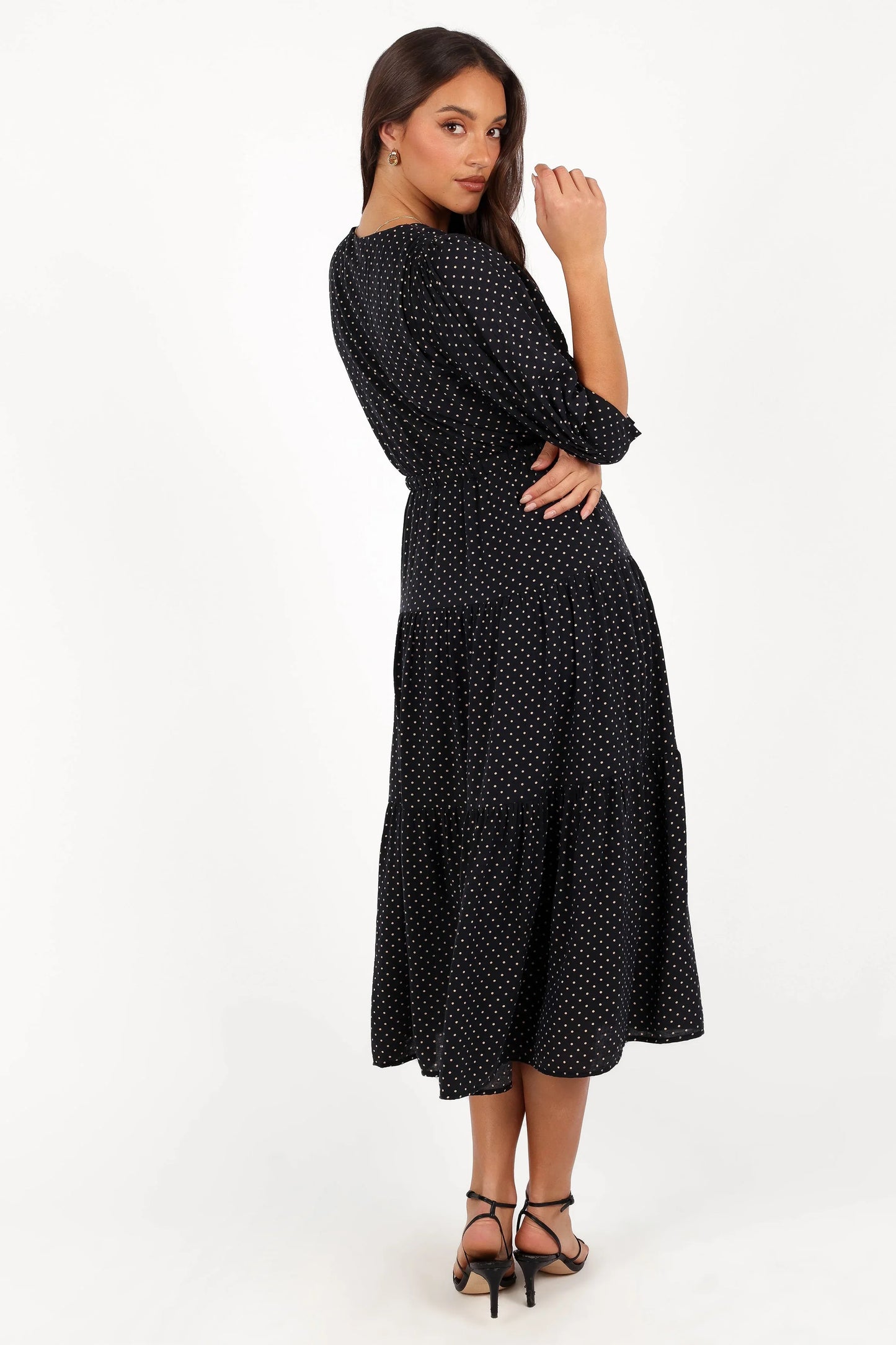 Moscow Midi Dress Black Polka Dot