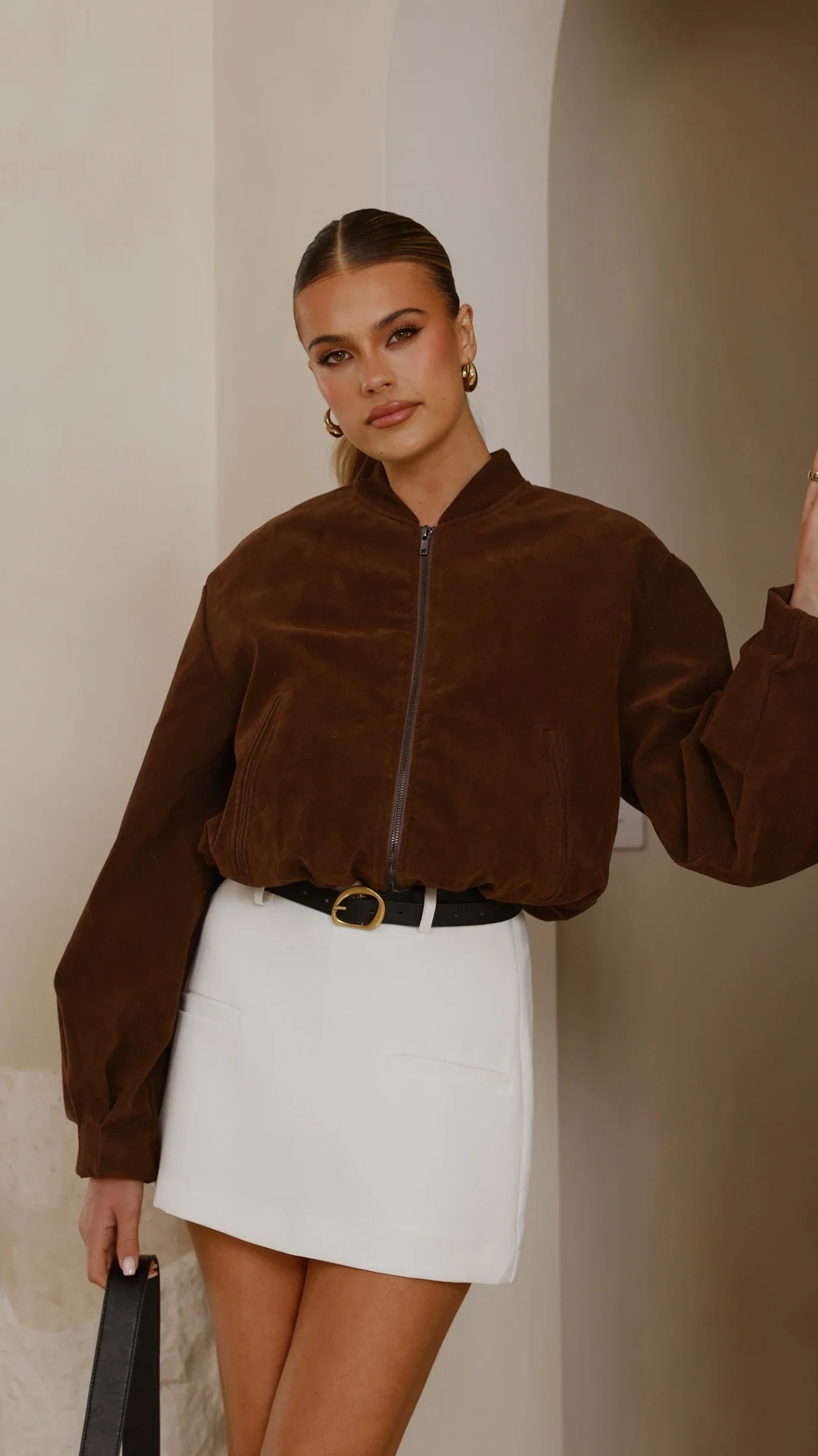 Sloane Bomber Jacket Dark Chocolate
