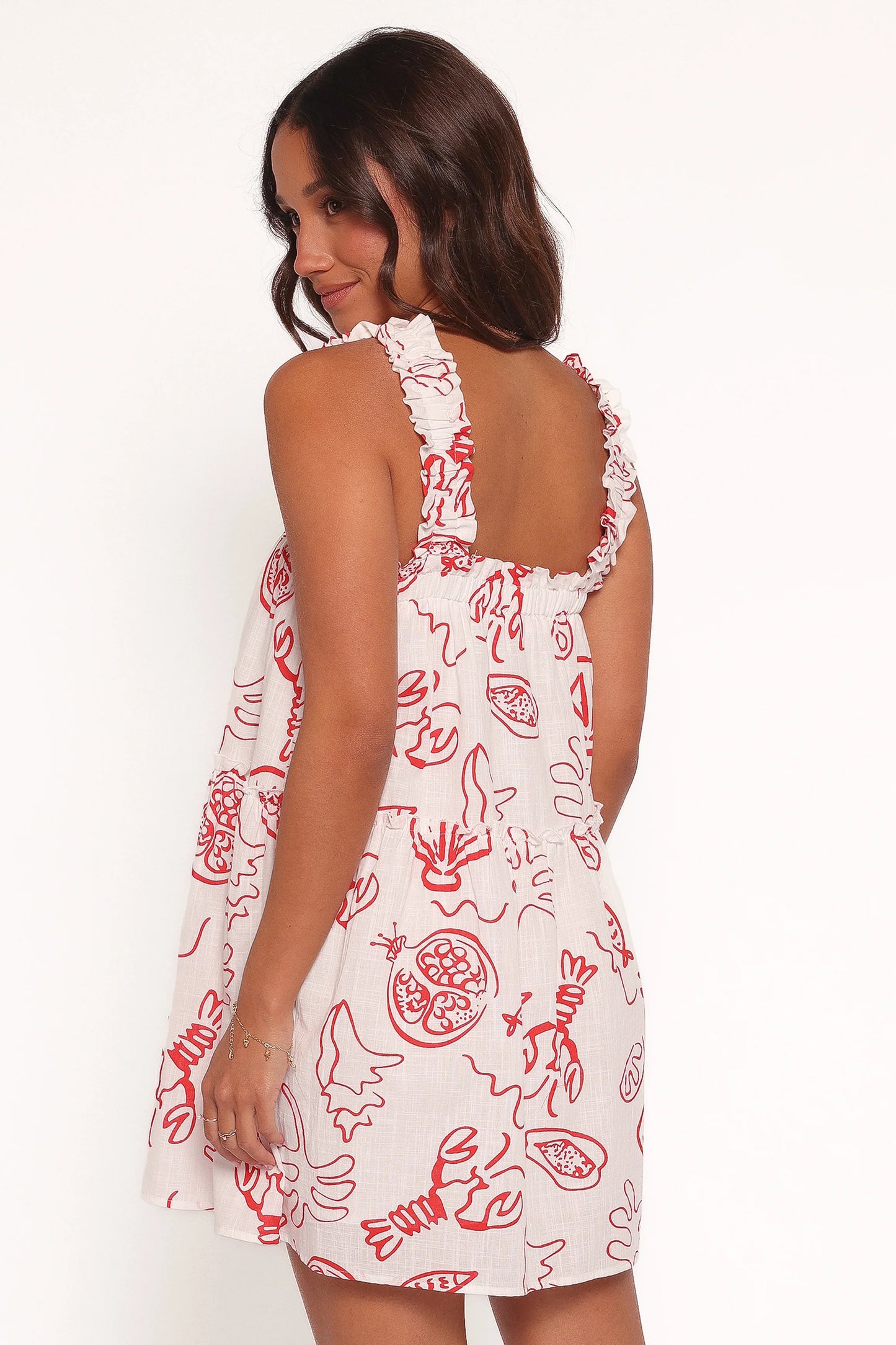 Elena Mini Dress Red Lobster