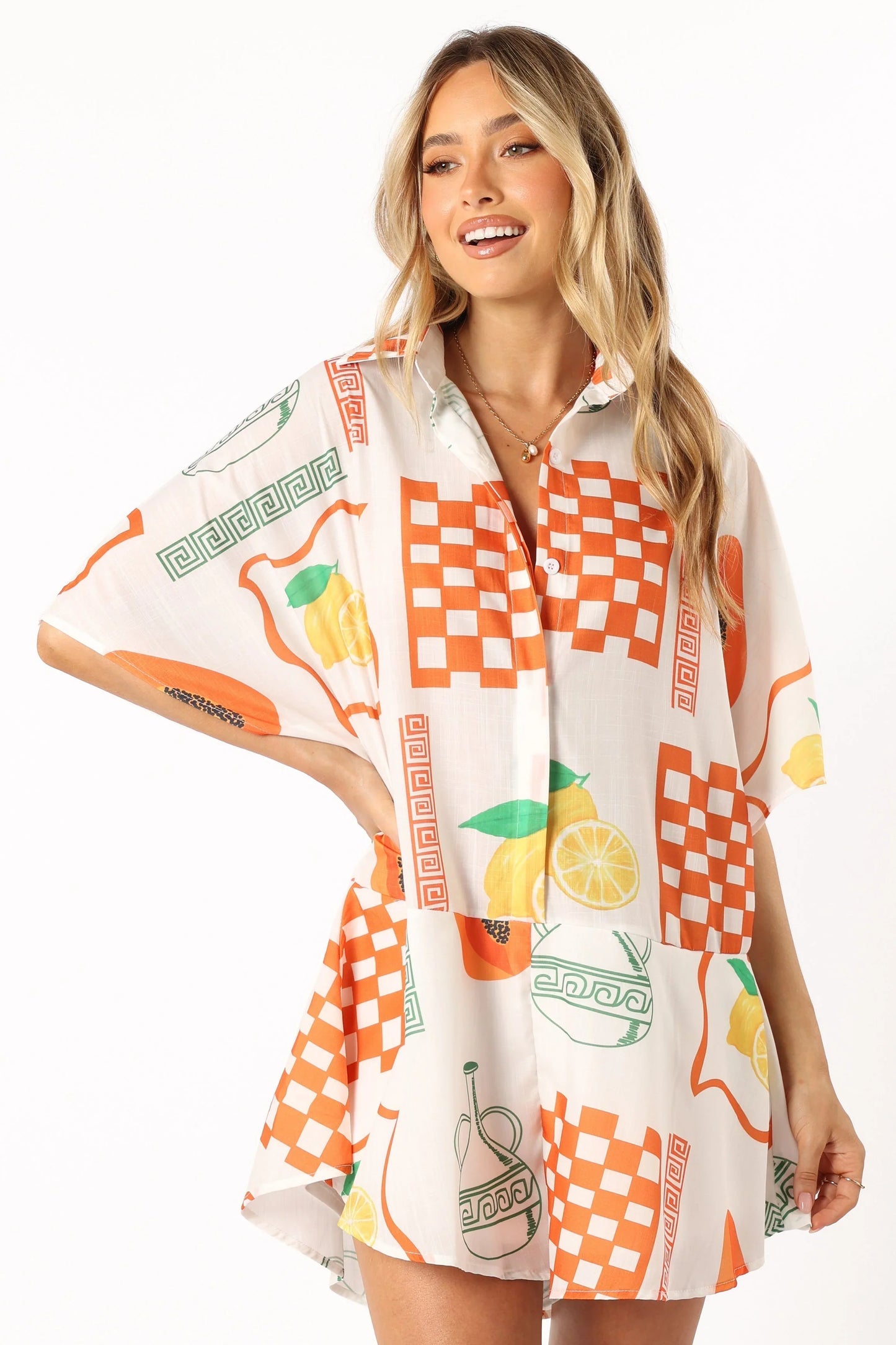 Sebastian Romper White Orange