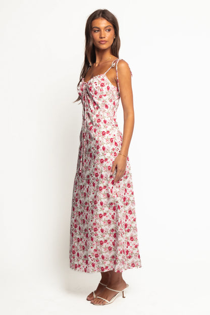 Imelda Midi Dress Rose Print