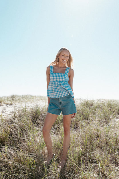 Chatham Top Blue Gingham