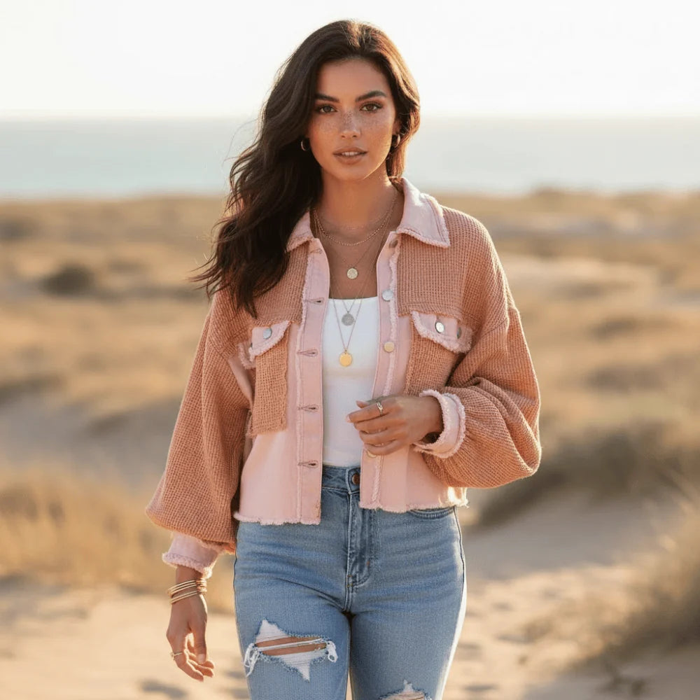 Distressed Frayed Boho Jacket