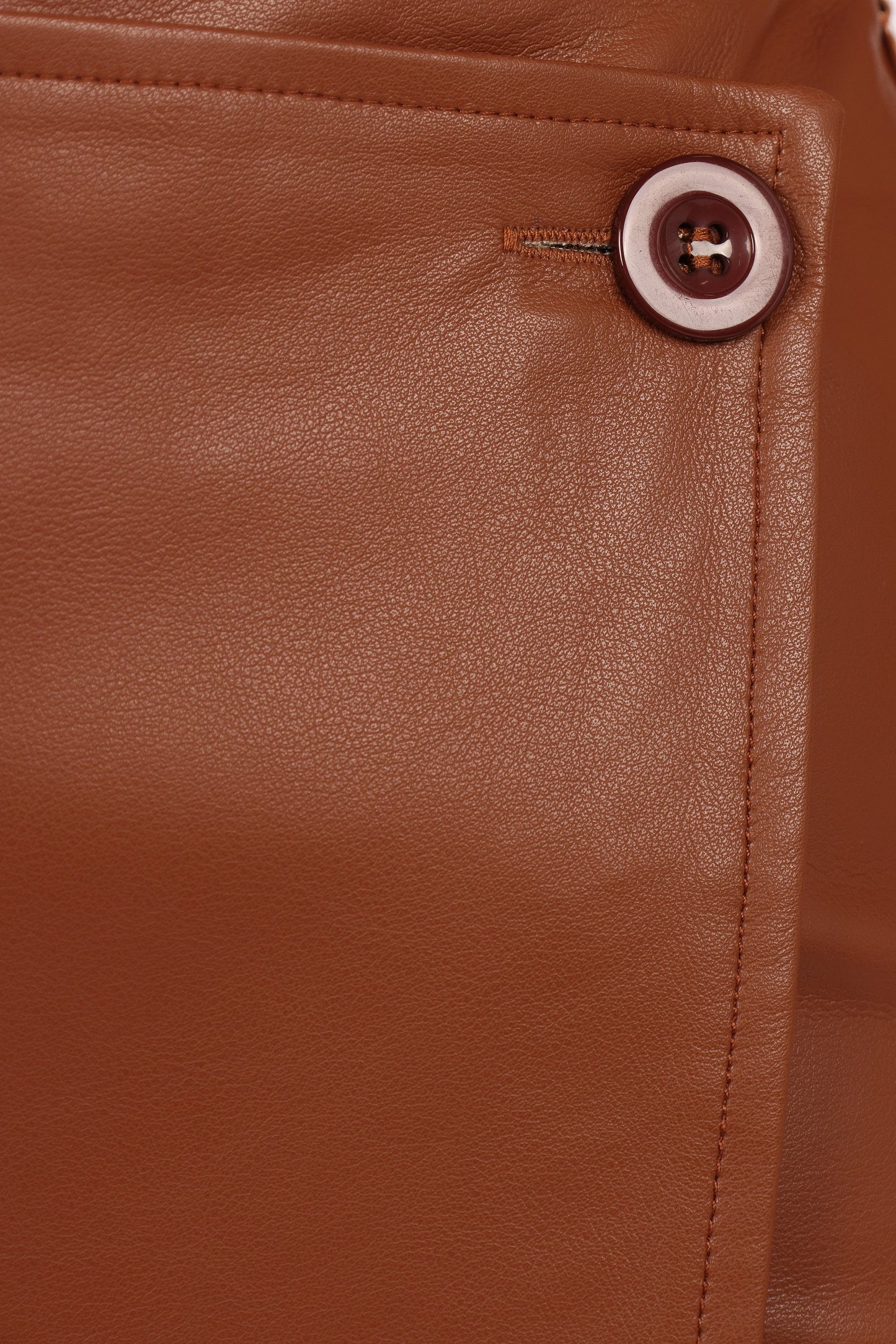Rebecca Faux Leather Mini Skirt Camel