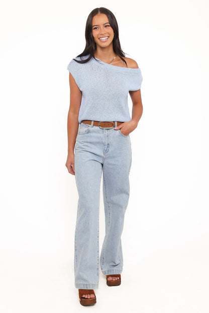 Coco Knit Top Pale Blue